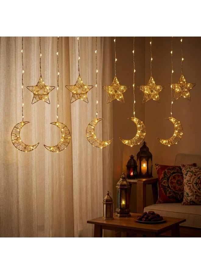 زينة رمضان، رمضان كريم، فوانيس رمضان، أهلة ونجوم مضيئة، ديكور إسلامي للمنزل، أجواء رمضانية، زينة الحائط، مستلزمات رمضان، رمضان مبارك. 3 متر